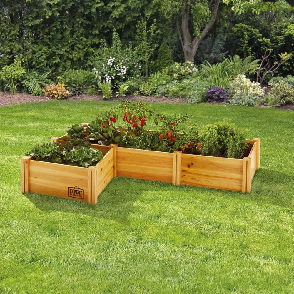 Wood Garden Bed, 7.4 Ft L X 2 Ft W X 10.6 in H