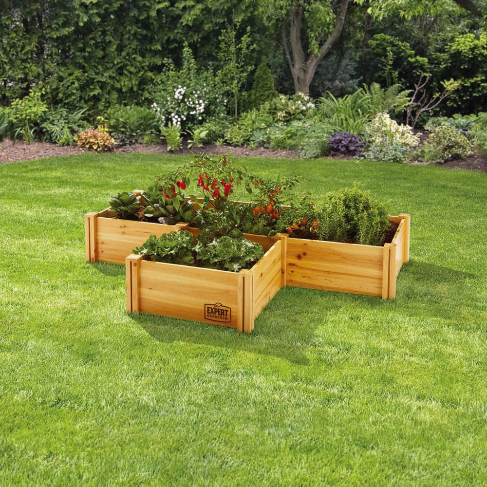 Wood Garden Bed, 7.4 Ft L X 2 Ft W X 10.6 in H